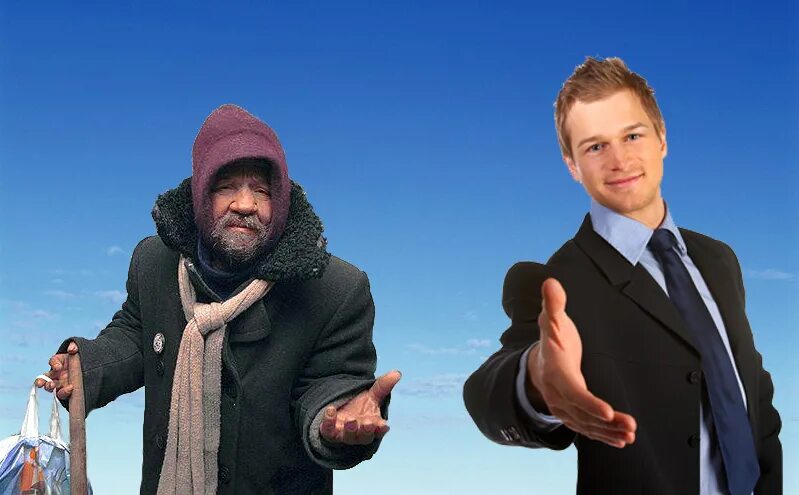 бомж и богач. бомжи бизнесмены. богатый бомж. бомж миллионер. нищий бизнесмен.