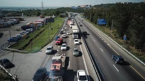 Пробка на трассе м4