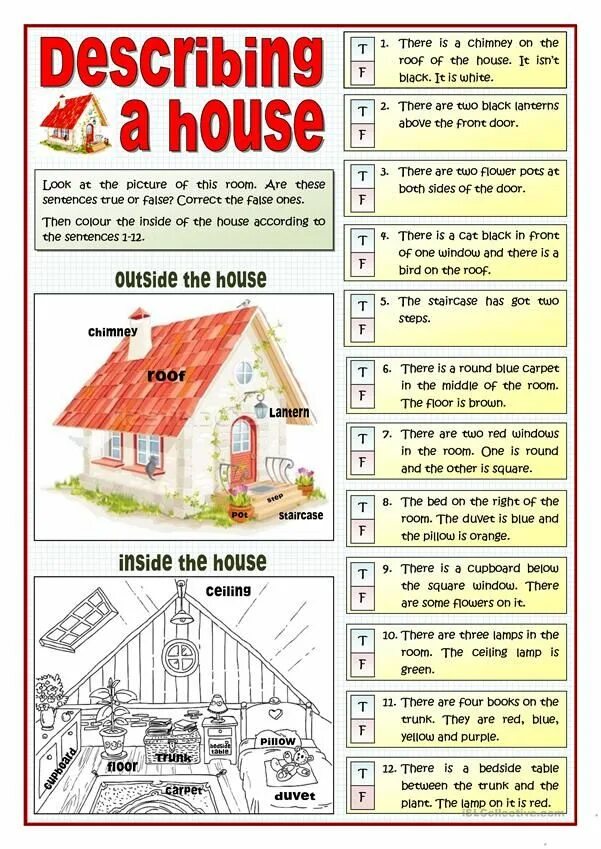 Describing a House. Describing a House Worksheets. Describing a House in English. Describe a House Worksheet.