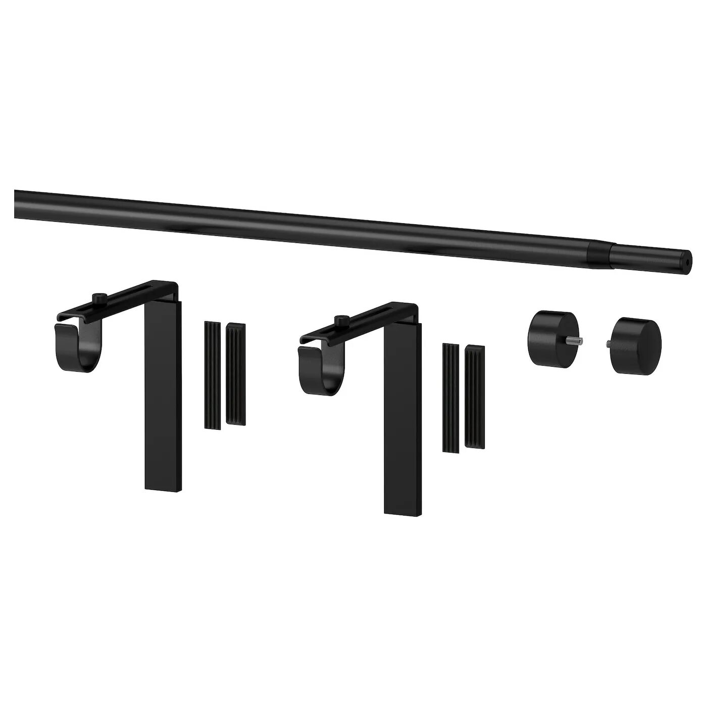 Räcka РЭККА гардинный карниз/комбинация, черный210-385 см