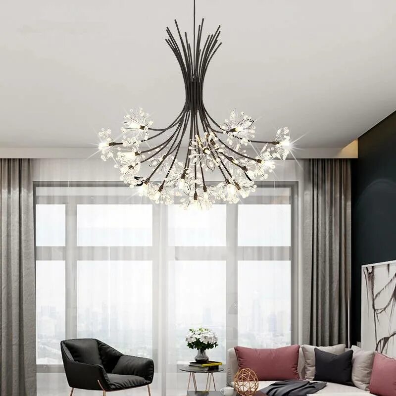 17+ Sunroom Lighting Designs, Ideas Chandelier in living room, Beautiful living 