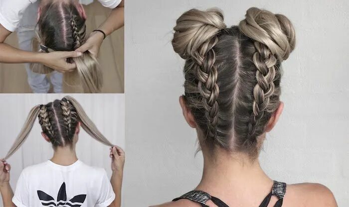 Double Donut Bun Hairstiles for girls Hairstyles for medium/long hairs - YouTube