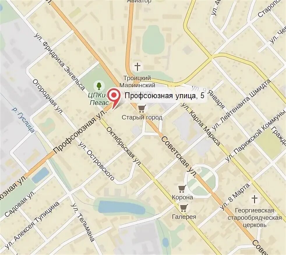 профсоюзная подольск на карте