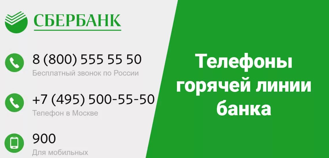 Телефон сбербанка бесплатный 880055500