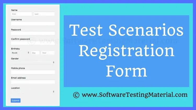 Test scenario. Тест кейс для формы регистрации. Test Cases for Registration form. Test scenario example.