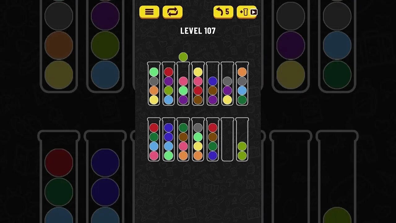 Игра уровень 309. 107 Уровень Ball sort. Игра Level 107. Ball sort Puzzle - Level 125. Головоломка уровень 107.