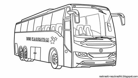 Раскраска автобус 6 лет