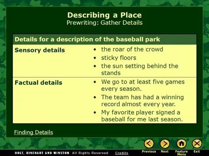 Described in details