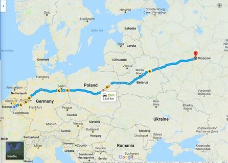 Москва берлин расстояние