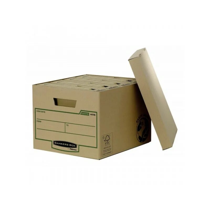 Короб архивный Fellowes (Bankers Box) "Basic". Короб архивный Bankers Box Basics FS-00101. Короб архивный гофрокартон 445х335х270 мм "Basic". Короб архивный Fellowes FS-00101 "Bankers Box Basic" 335*445*270, гофрокартон, крафт. Коробки архивные картонные