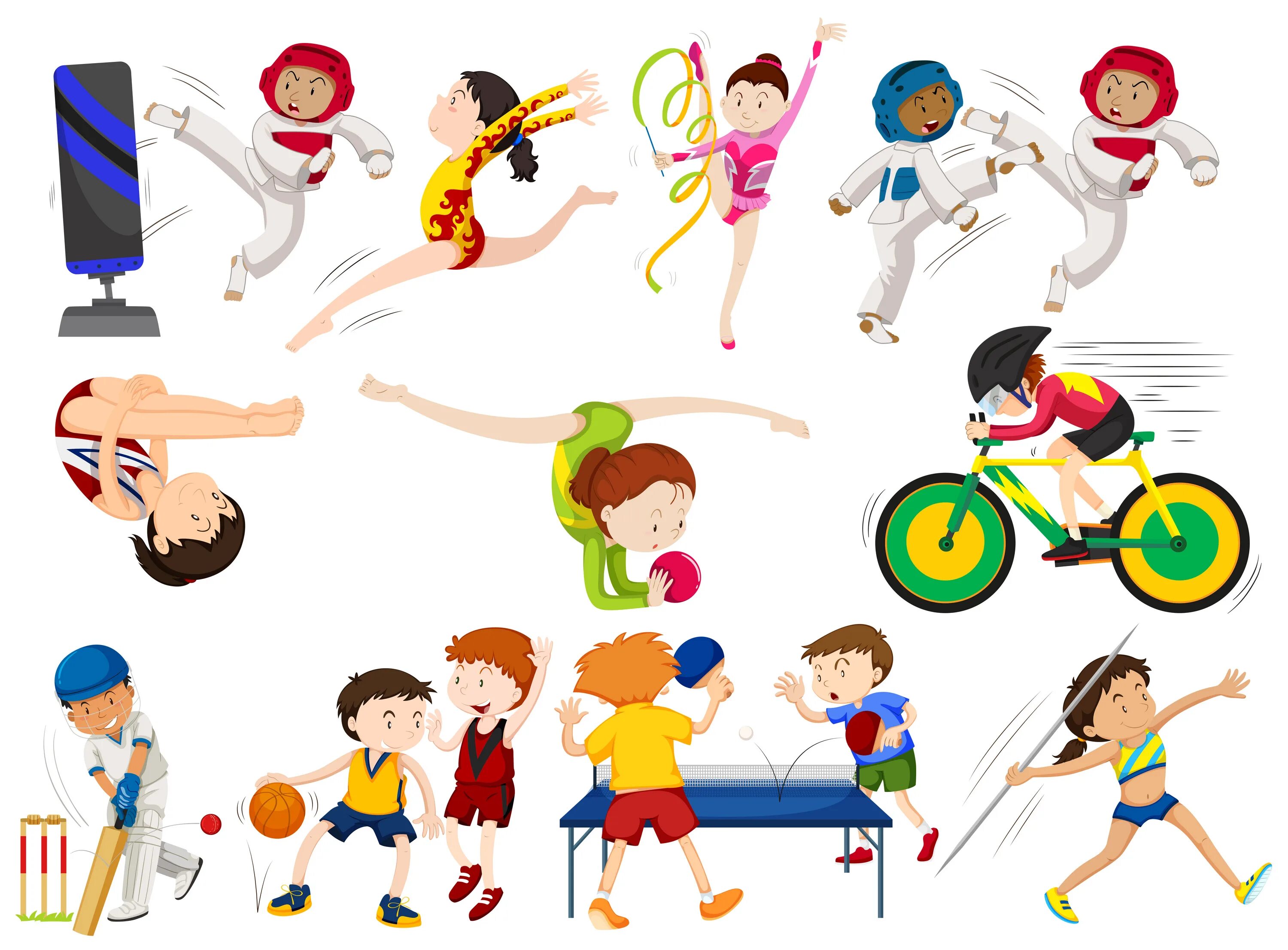 Игры занимайся спортом. Иллюстрации виды спорта для детей. Спортивные дети мультяшные. Спортивные игры картинки для детей. Летний спорт для детей.