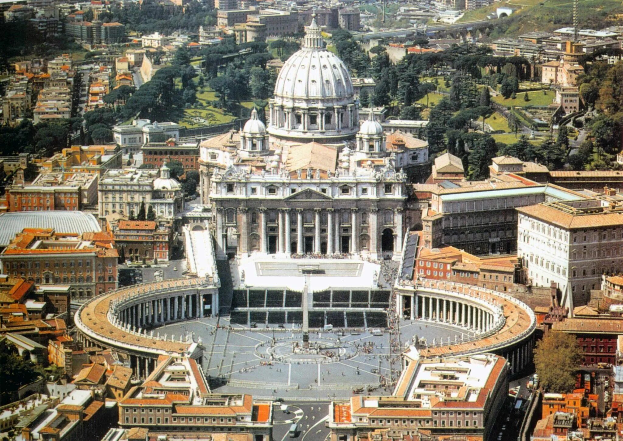 Храм Святого Петра в Риме. Площадь собора св. Петра. Лоренцо Бернини.