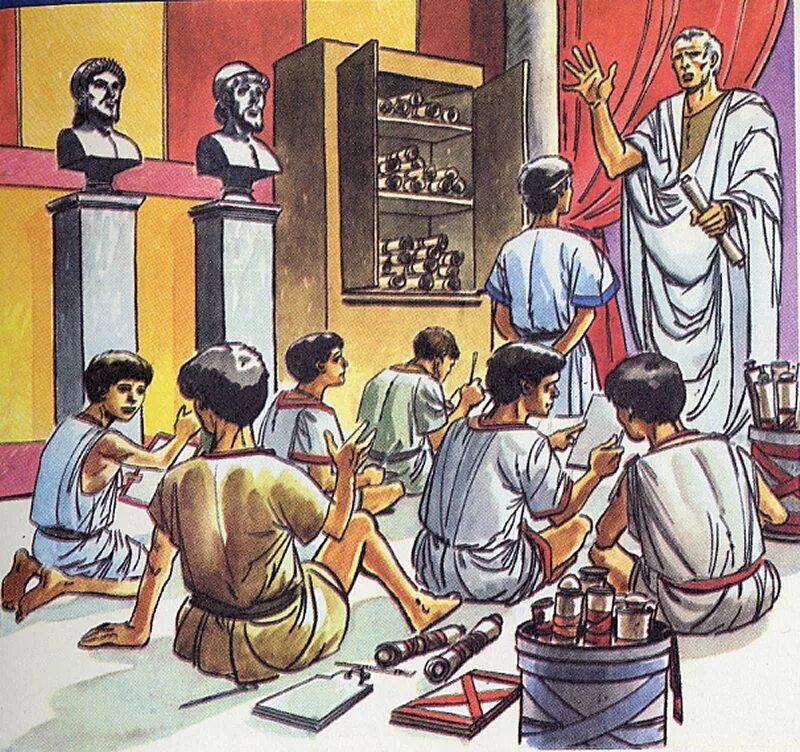 Fill in ancient. Тривиальные школы в древнем Риме. Школа в древнем Риме. Школа кифариста в древней Греции. Риторские школы древнего Рима.