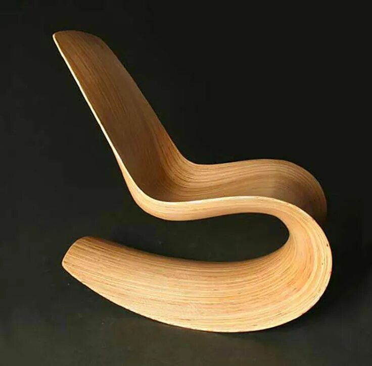 Wooden chair. Стулья Jolyon Yates. Необычные стулья. Кресло-качалка. Дизайнерские кресла качалки из гибкого дерева.