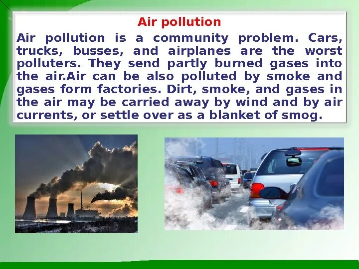 Air pollution презентация. Загрязнение атмосферы на английском. Загрязнение воздуха презентация. Проблемы загрязнение на английском языке.