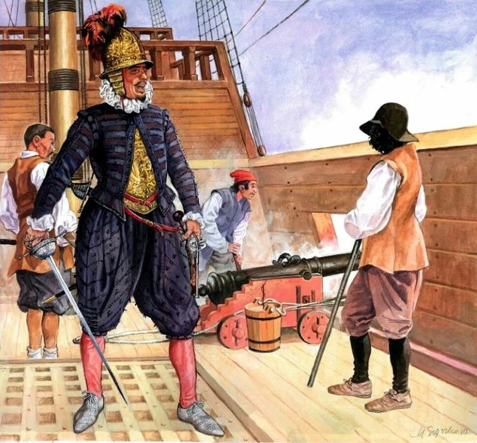 Матрос Англия 16 век пират. Одежда испанских конкистадоров 16 века.