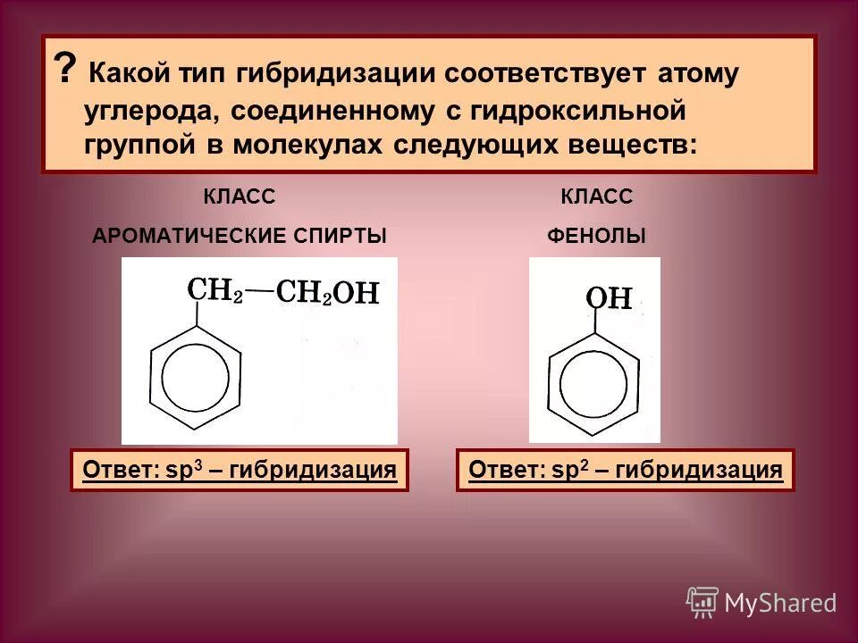 Фенол гибридизация углерода. Фенол гибридизация. Гибридизация спиртов. Фенол Тип гибридизации. Гибридизация фенолов.