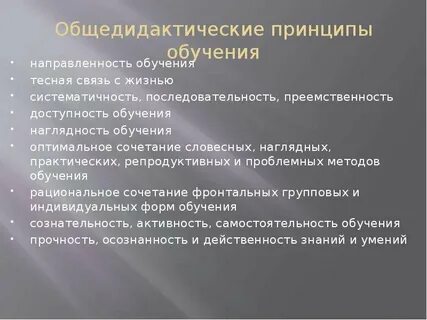 Общедидактические принципы обучения иностранному языку