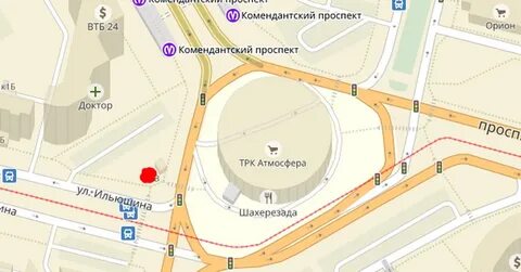 Петербург комендантский проспект на карте