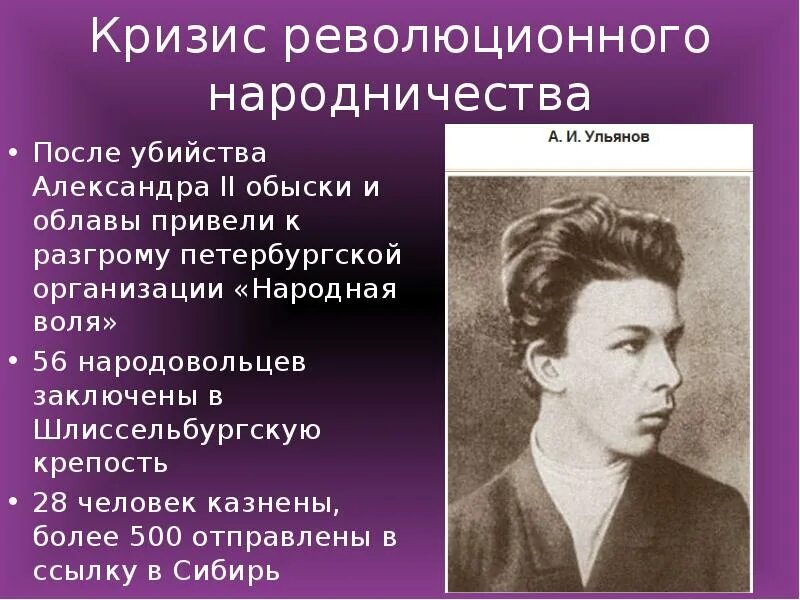 В каком году была разгромлена народная воля. Кризис народничества. А И Ульянов революционное народничество. Разгром организации народная Воля. Народная Воля кризис.