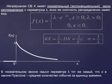 Показательное распределение является распределением