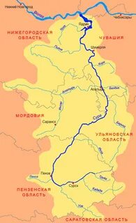 Карта реки сура - Фотобанк 2.