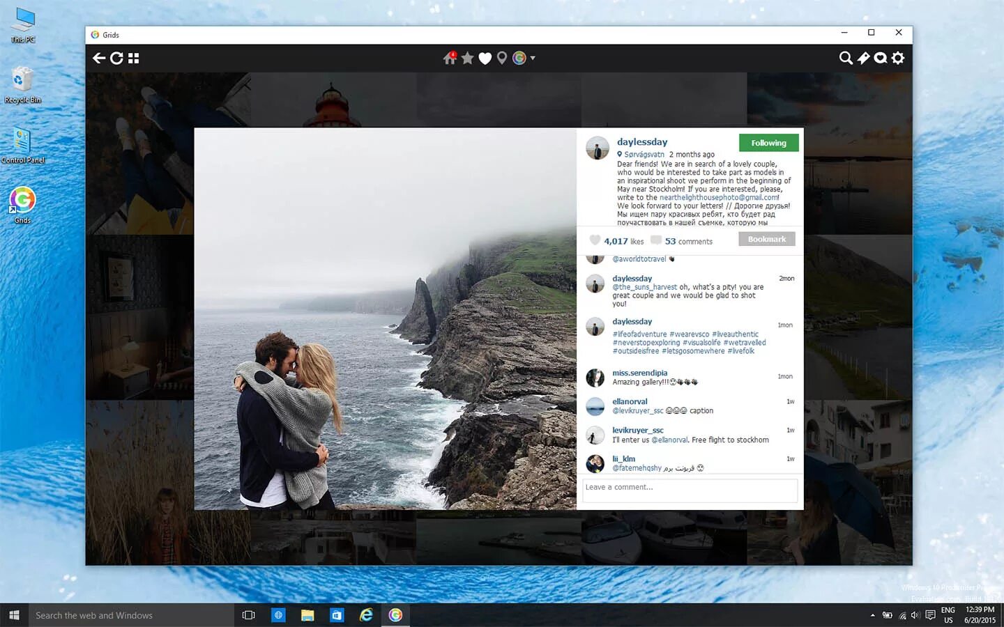 Инстаграмм для компьютера. Instagram на ПК. Instagram для виндовс. Instagram Windows 10.