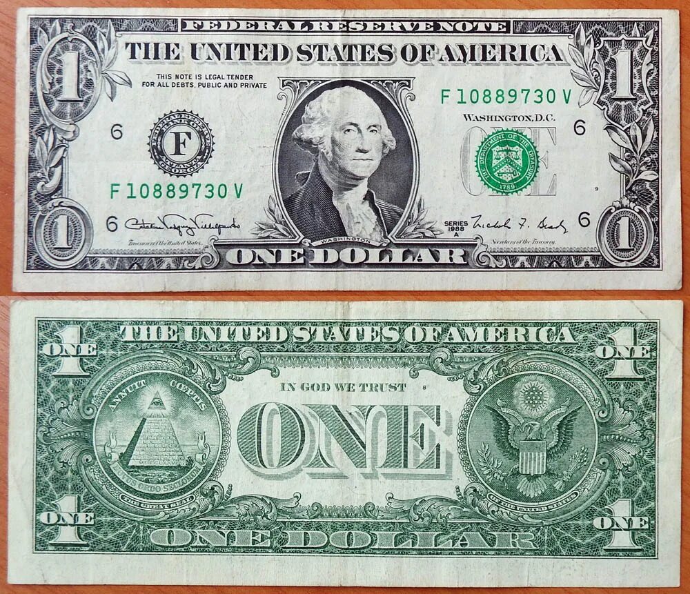 Бумажный доллар цена. 1 Доллар. 1 Доллар США. Канада 1 доллар 1988. Бумажный доллар 1988.