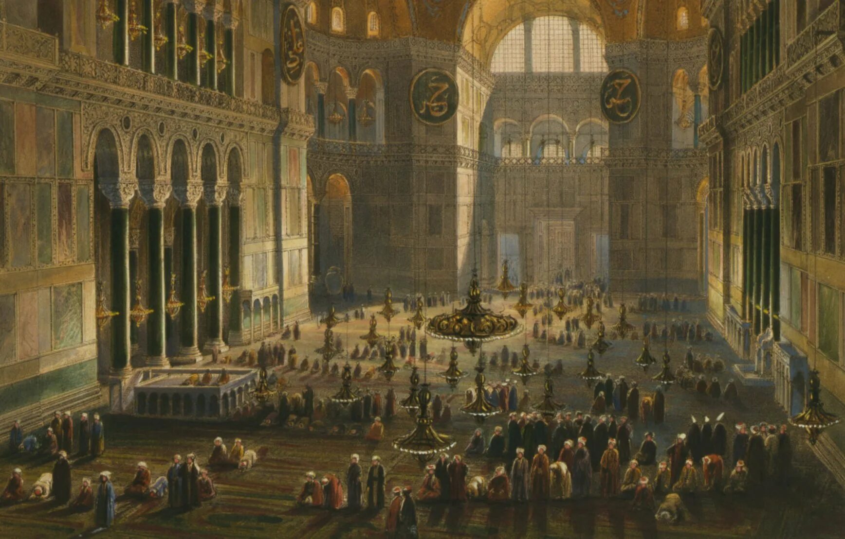 Храм Святой Софии в Константинополе 19 век.