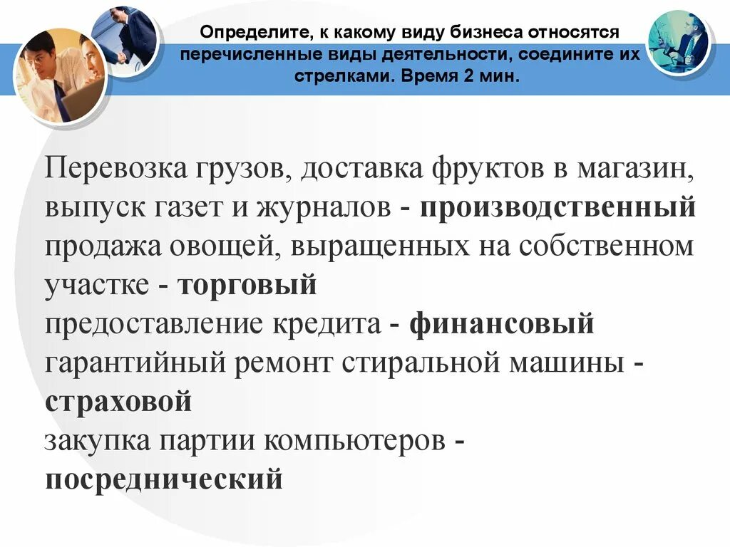 Перевозка грузов предоставление кредита. К какому виду бизнеса относятся перечисленные. К какому виду бизнеса относятся перечисленные виды. Какие виды бизнеса. К какому виду бизнеса относится предоставление кредита.