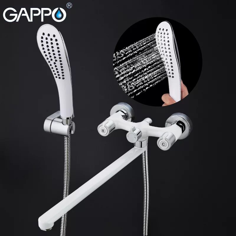 Gappo g2249. Смеситель для ванны Gappo Stella g2249. Смеситель Gappo для ванной g2249. Смеситель Гаппо для ванны белый.