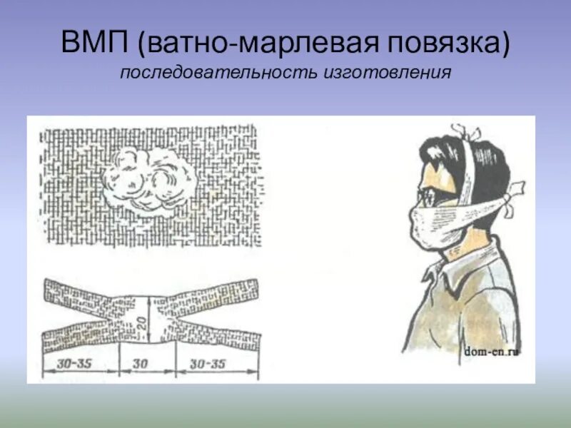 Как сделать марлевую повязку