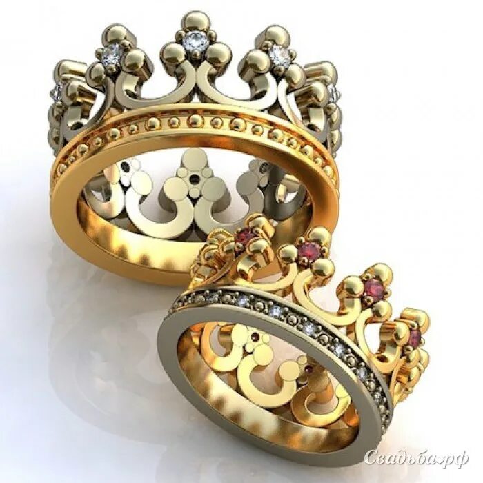 Обручальные кольца корона. Обручальные кольца с короной парные. Кольцо корона золотое 585 комбинированное с белым золотом. Кольцо Золотая корона парные.