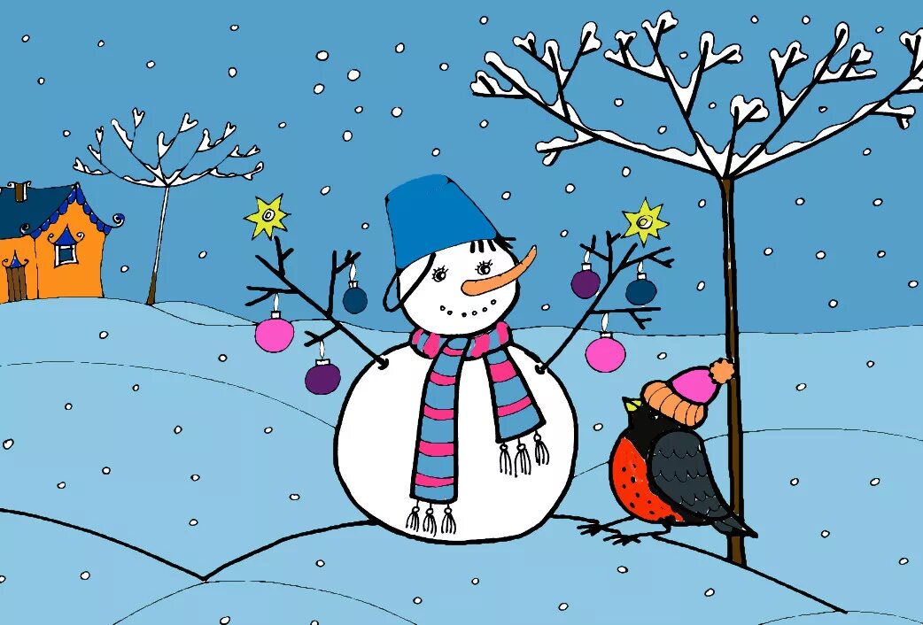 Снеговик рисунок легкий. Снеговик рисунок поэтапно. Снежинка снеговик. Снеговик с метлой. Как нарисовать зиму снеговик.