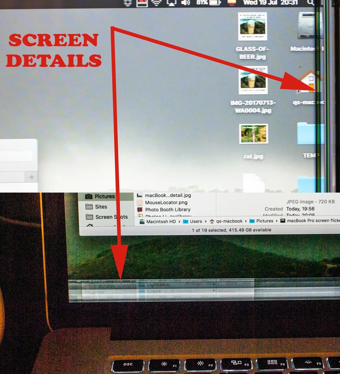 Display flashing