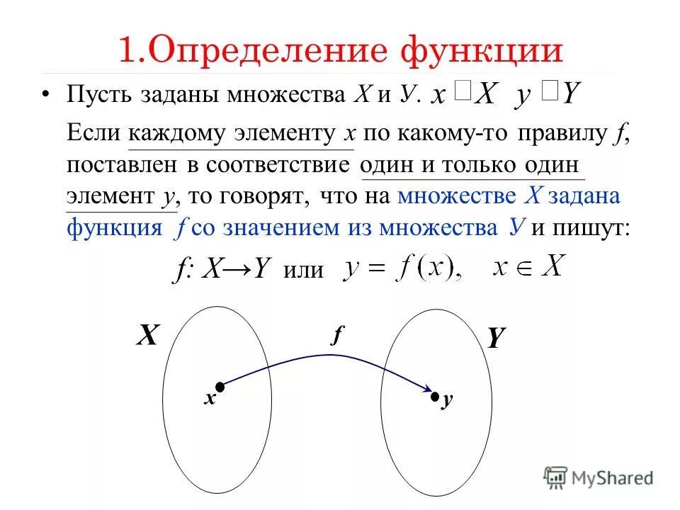 Пусть задана функция