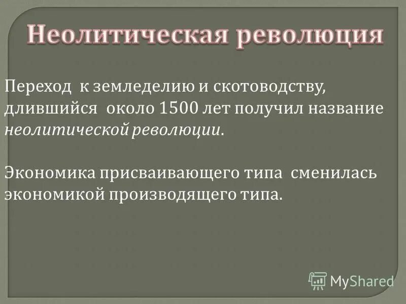 Неолитическая революция это