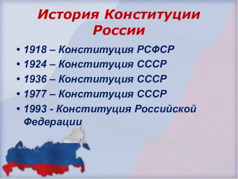 Ответы на вопросы 30 лет конституции. История Российской Конституции. История развития Конституции. История Конституции РФ. Конституция РСФСР 1993.