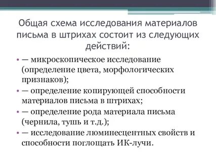 Обследование письма