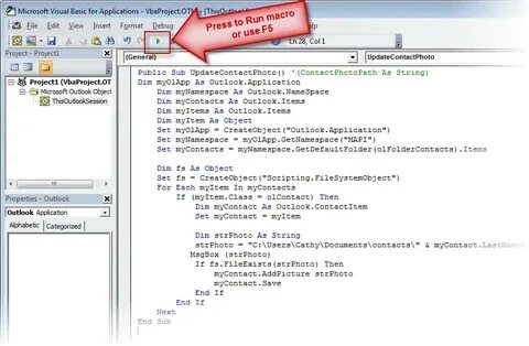 Vba outlook