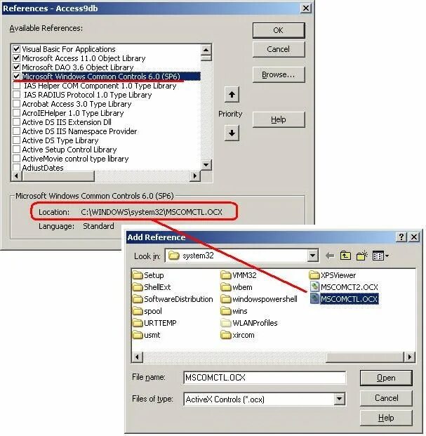 Component mscomctl