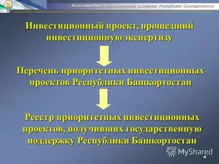 Приоритетные инвестиционные проекты республики башкортостан
