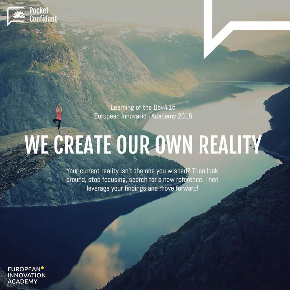 Create your own experience. Create your own reality. create your own. create your own down. create your own life.