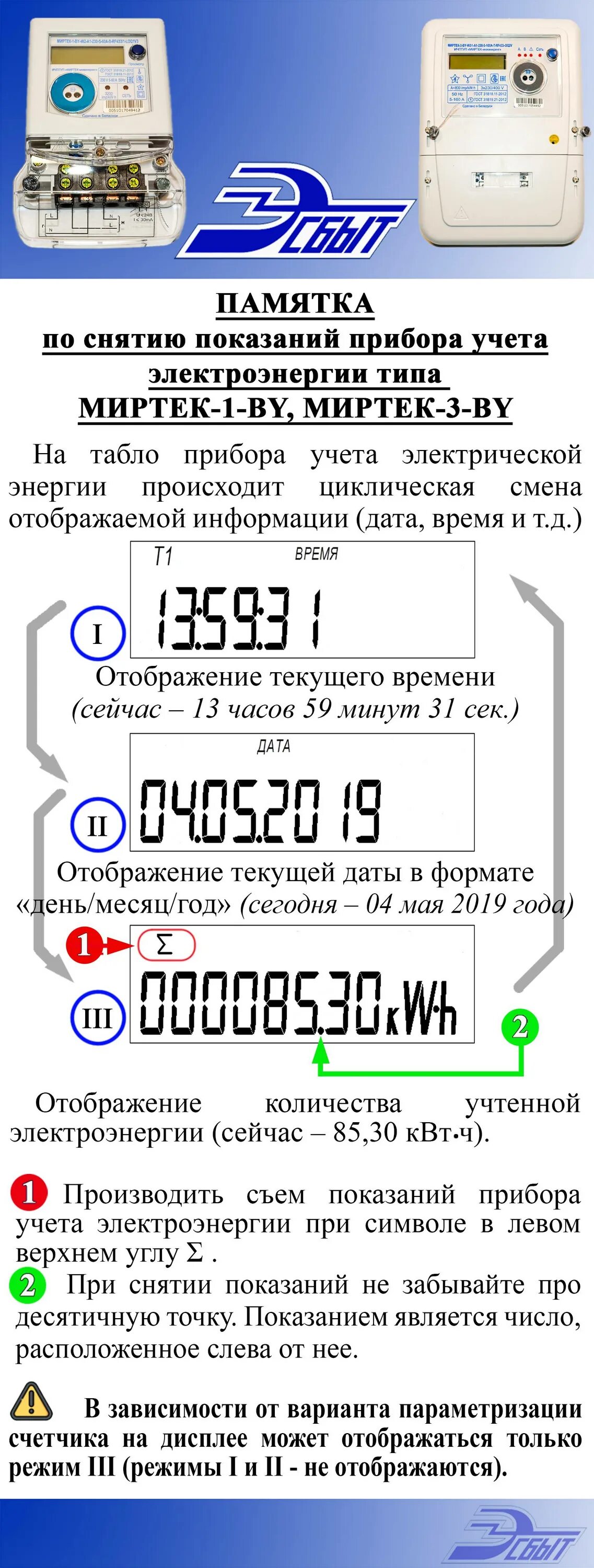 Счетчик света день