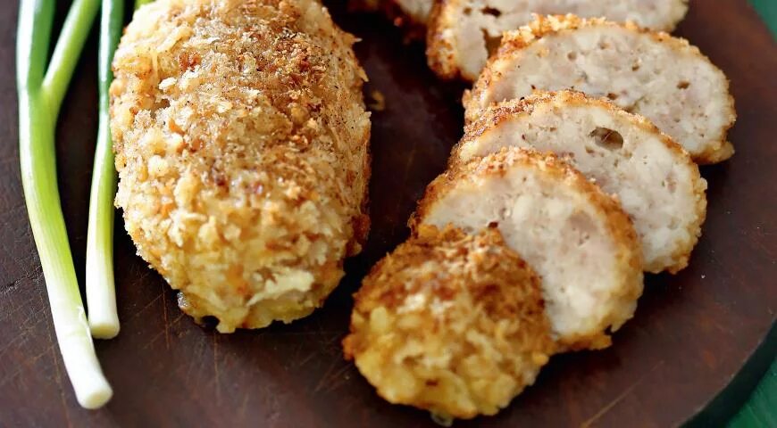 Куриный фарш в сухарях