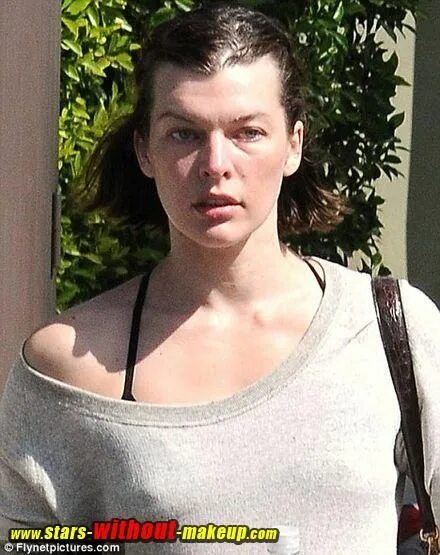 Milla Jovovich looks a far cry from her usual glamorous self as she steps out ba