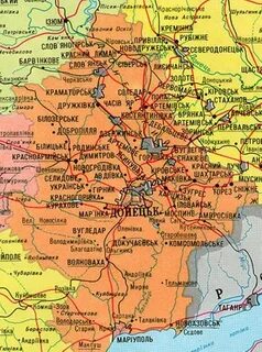 Карта украины донецкая область подробная
