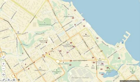 Карту петрозаводска можно