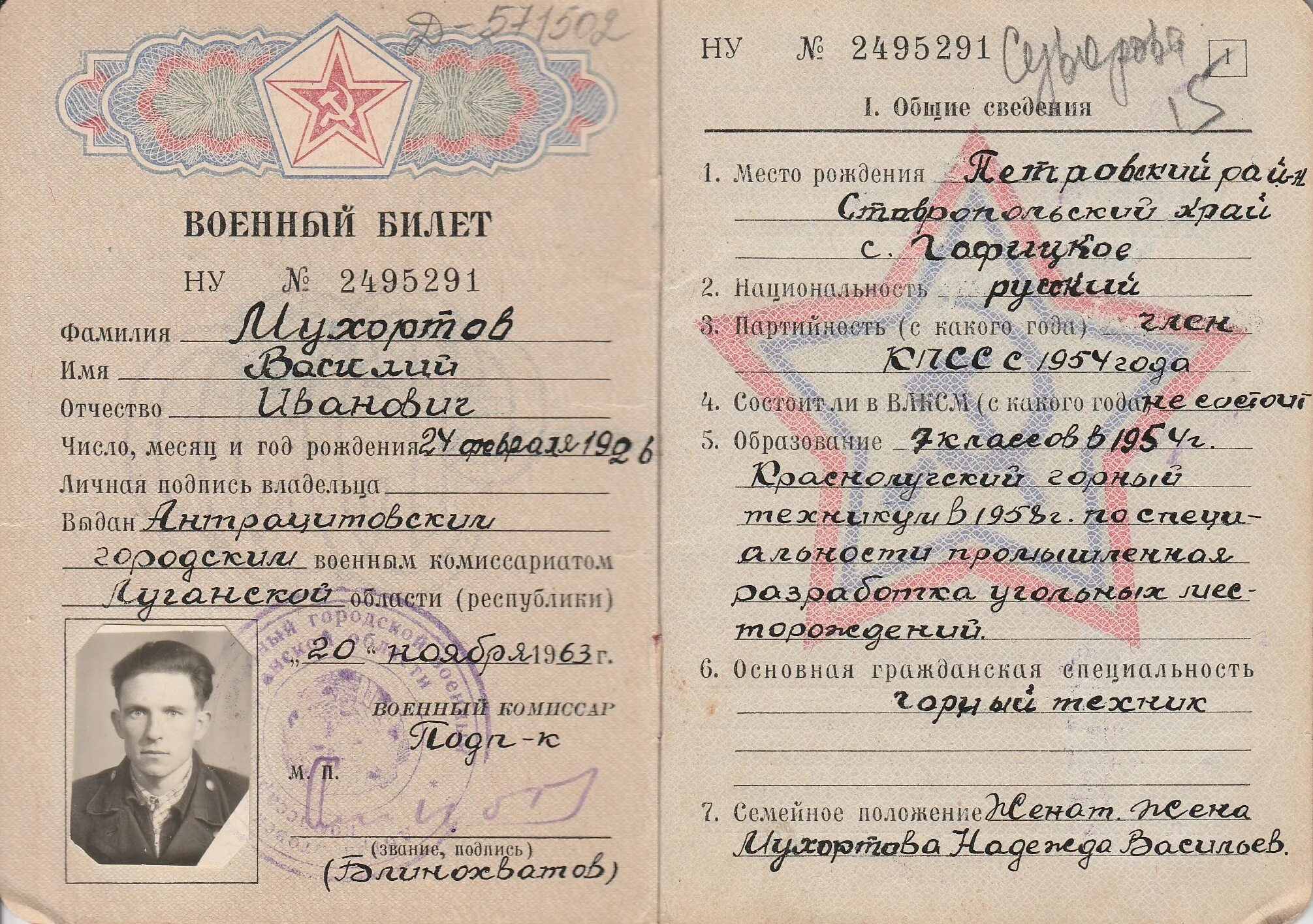 В 6 в военном билете. В 6 в военном билете. Военный билет участника великой отечественной войны. Кодовое обозначение вус в военном билете. Гражданская специальность в военном билете.