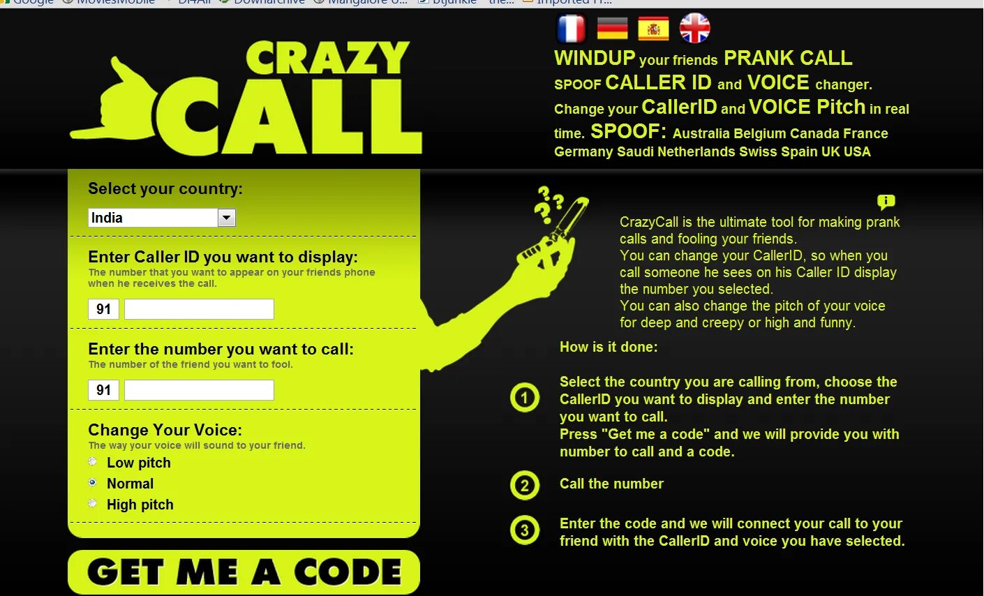 This is to call your. Crazy call. caller id spoofing. программирование пранк. ultimate tool.
